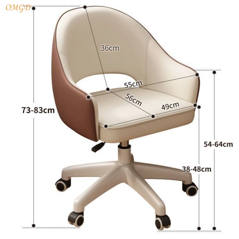 OMGD Simple Modern Home Bedroom Makeup Chair Sedentary Not Tired Boss Manager Office Chair Comfortable Study Writing Chair