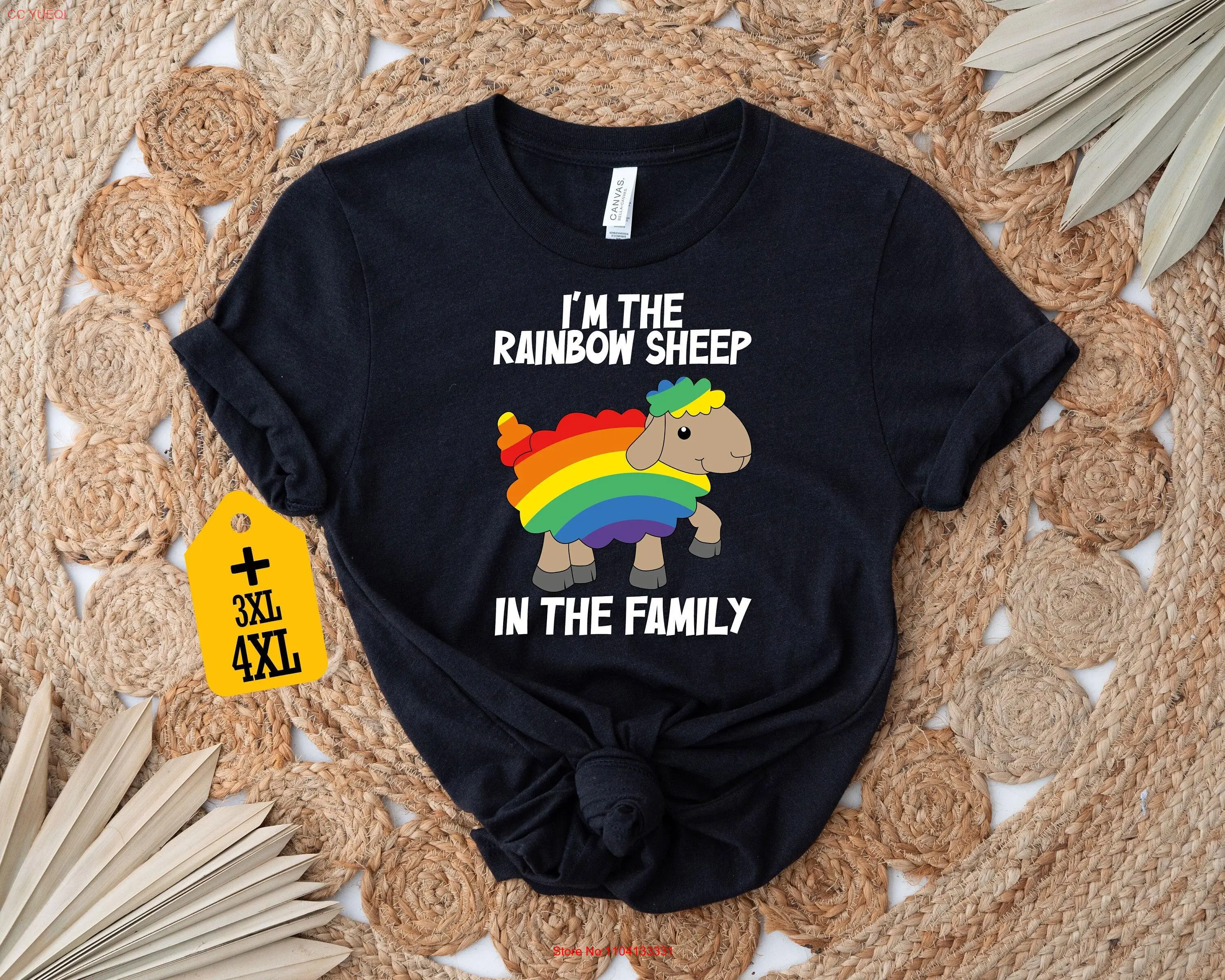 

Футболка I'm The Rainbow Sheep In Family, ЛГБТК, животное, гей-прайд, забавный месяц, длинные или короткие рукава