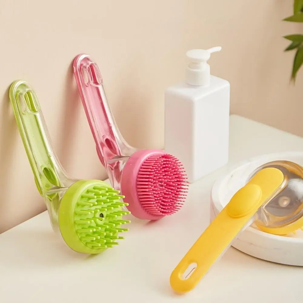 

1pcs Soft Silicone Pet Bathing Brush Cat Massage Brush Pet Grooming Comb for Cats Dogs Long Handle Dog Cleaning Brush Pet Tool