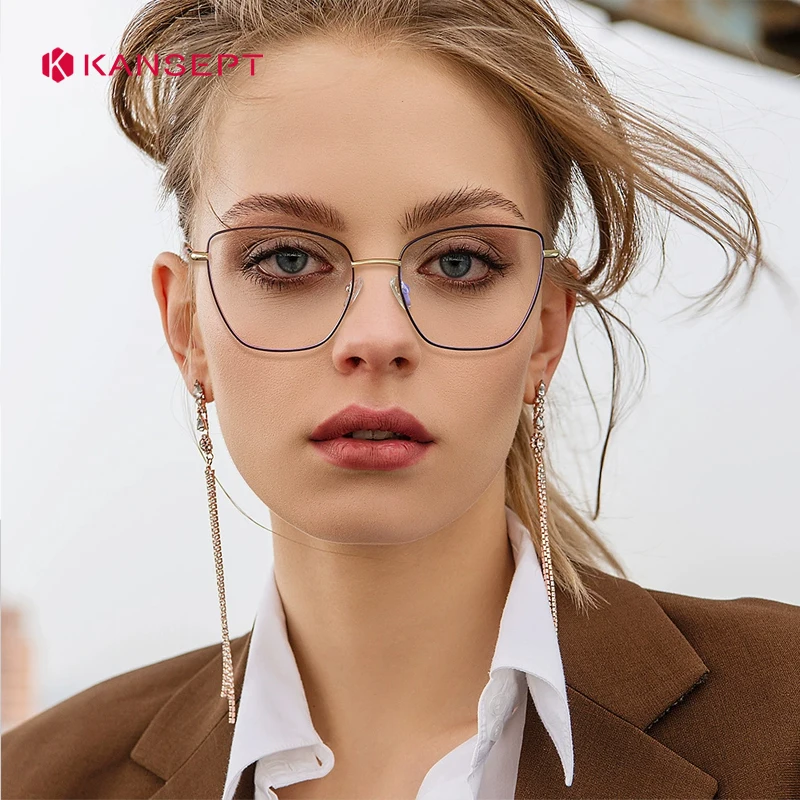 KANSEPT Anti-blue Eyeglasses Wo Men's Reading Glasses Woman Optical Lenses to Read Eyeglass Frames Women's Eyepieces Eyewear