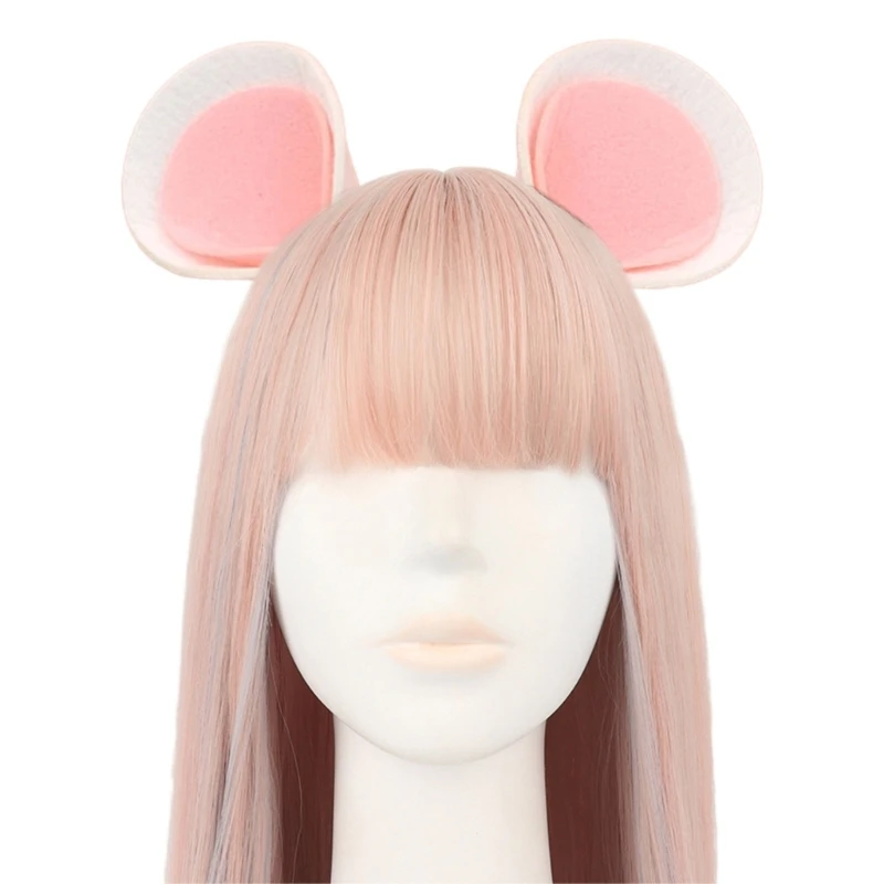 Lovely Plush Cartoon Mouse Ear Headband Adult Kids Funny Headpiece Carnival Party Hairband Halloween Cosplay Costume Props