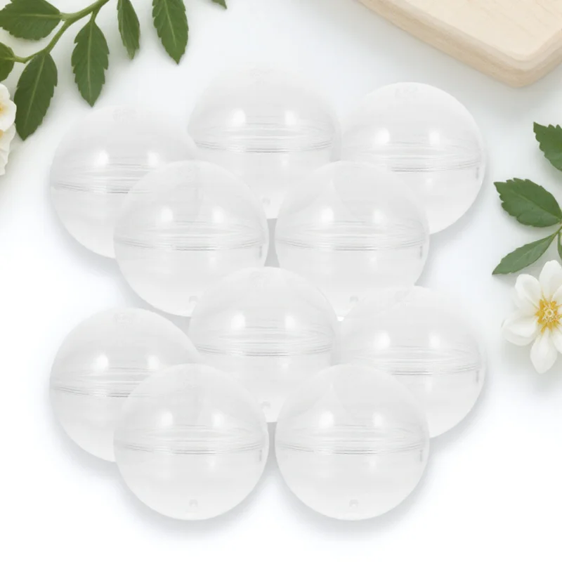 

10pcs Fillable Plastic Balls Refillable Storage Capsules Round Empty Balls For Party Favors Easter Christmas Vending