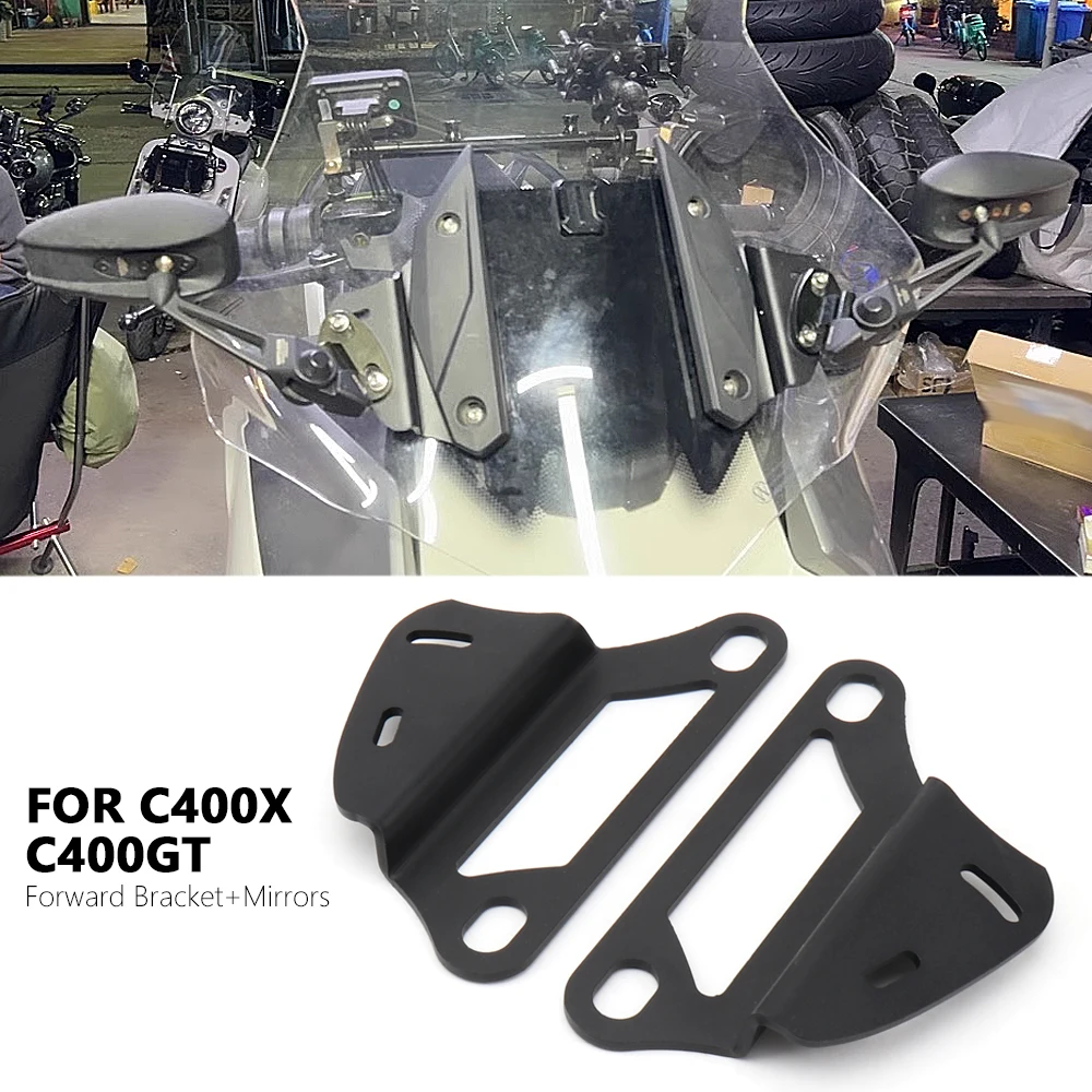 Motorcycle Accessories Mirrors Forward Moving Bracket Kit Rearview Mirror For BMW C400X C400GT C 400 X C 400 GT c400x c400gt