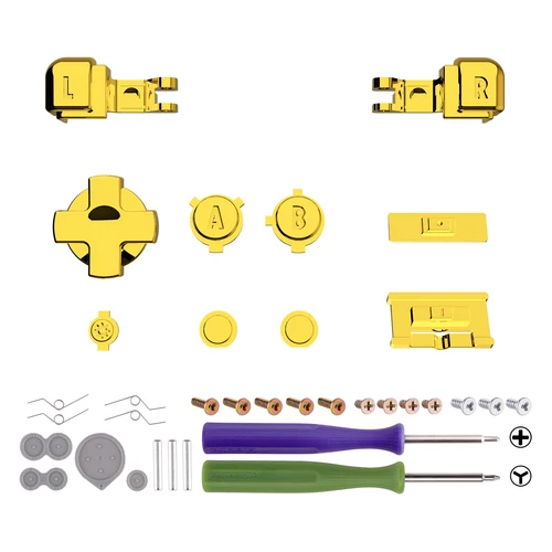 Imagen 2 del producto Conjunto completo de botones eXtremeRate para Gameboy Advance SP, botón A B L R, botón de encendido y apagado de volumen, tecla D-pad para consola GBA SP