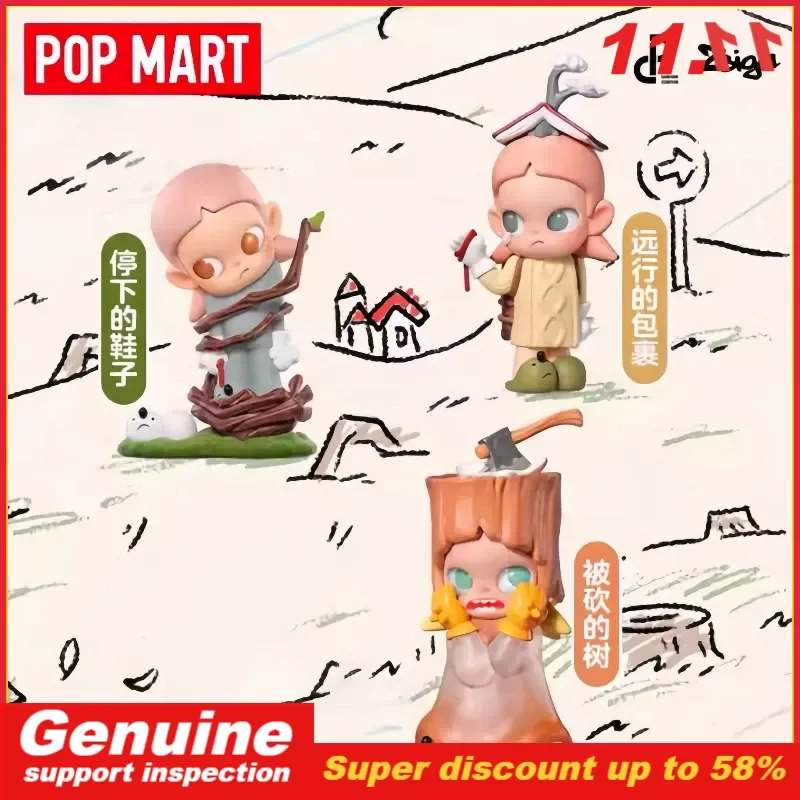 

POPMART Zsiga Borderline Drifter Series Blind Box Cute Figures Desktop Ornament Model Mystery Box Surprise Toys Birthday Gifts