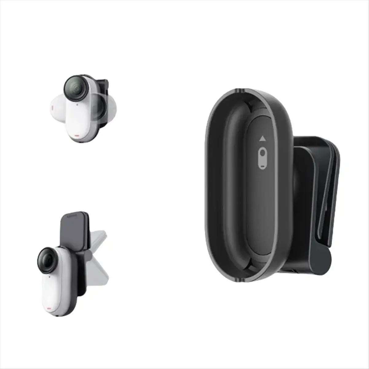 لـ GO 3 / GO 3S حامل محوري مغناطيسي 360 ° دوران كليب جبل حامل مرن #5