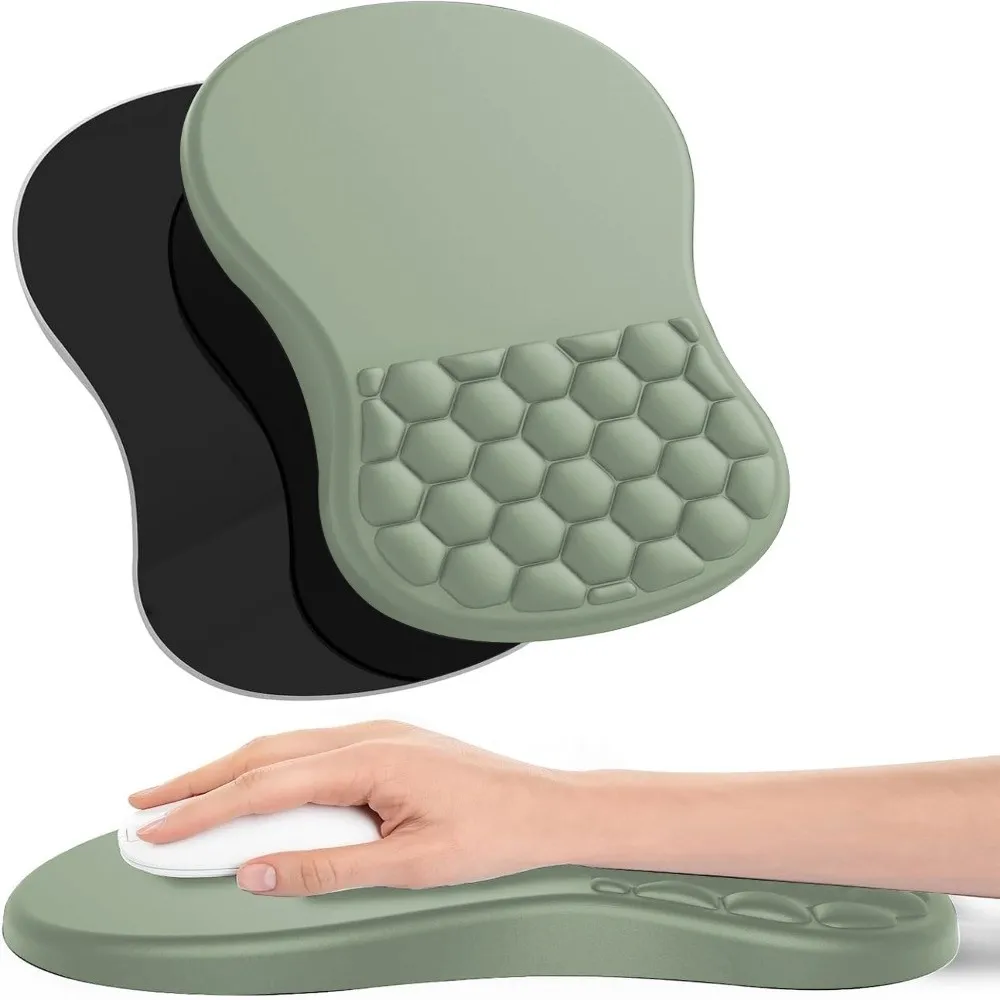 

Удобный обезболивающий эргономичный коврик для мыши, нескользящий высокоэластичный коврик для мыши с поддержкой запястья, подставка для запястья, офис и игры