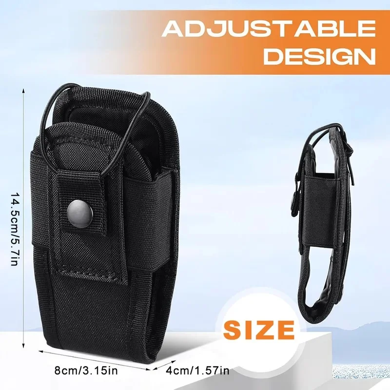 1-4Pcs Universal Radio Holsters For Duty Belt Vest Radio MOLLE Pouch Tactical Walkie-Talkie Bag For Hunting Camping Adventure