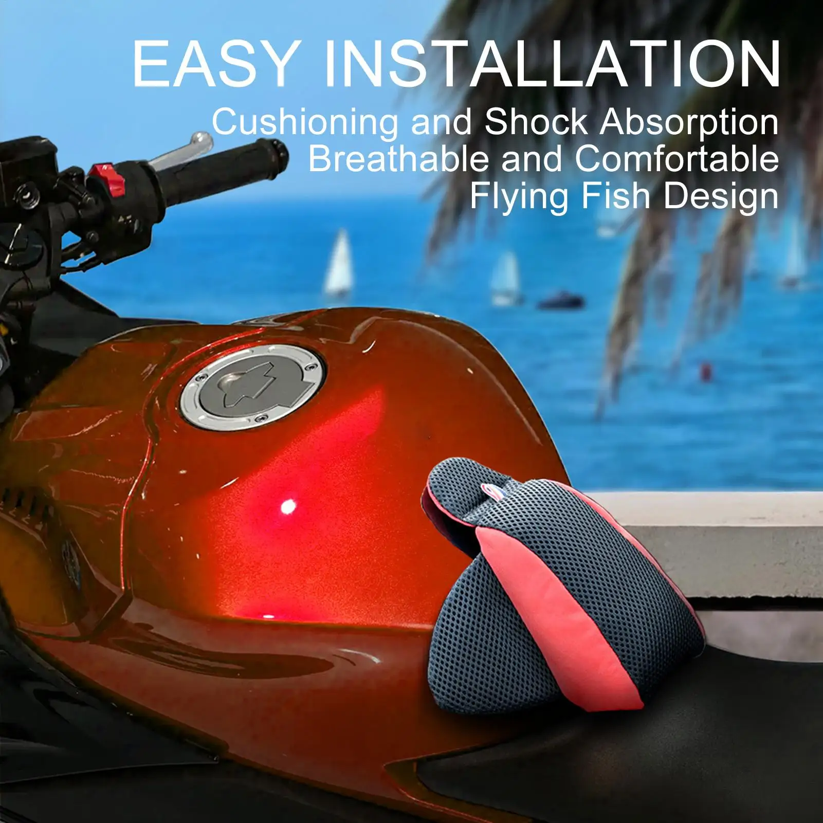 

Motorcycle Tank Pad Magnetic Quick Release Shock Absorbing Padding Anti-Collision Oil Tank Protector Pad for Outdoor Commuting