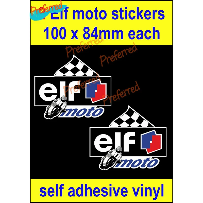 Pegatina de patrocinador de aceite de Elf Moto, calcomanía de caja de herramientas de bicicleta de carrera de Rally para coche, furgoneta, camión, cubierta de vinilo KK, arañazos, calcomanía de PVC impermeable