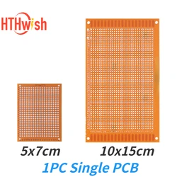 1pc Single Side Prototype Paper PCB Board 5x7cm/10x15cm Universal Printed Circuit Board Diy Electronic Copper Plate