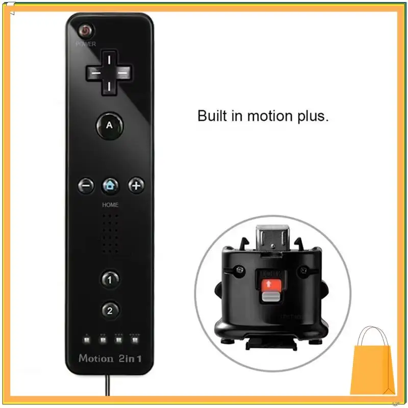 L52A-Bluetooth-геймпад для консоли Wii/Wii U, беспроводной пульт дистанционного управления с Motion Plus, Nunchuck и ремешком на запястье E