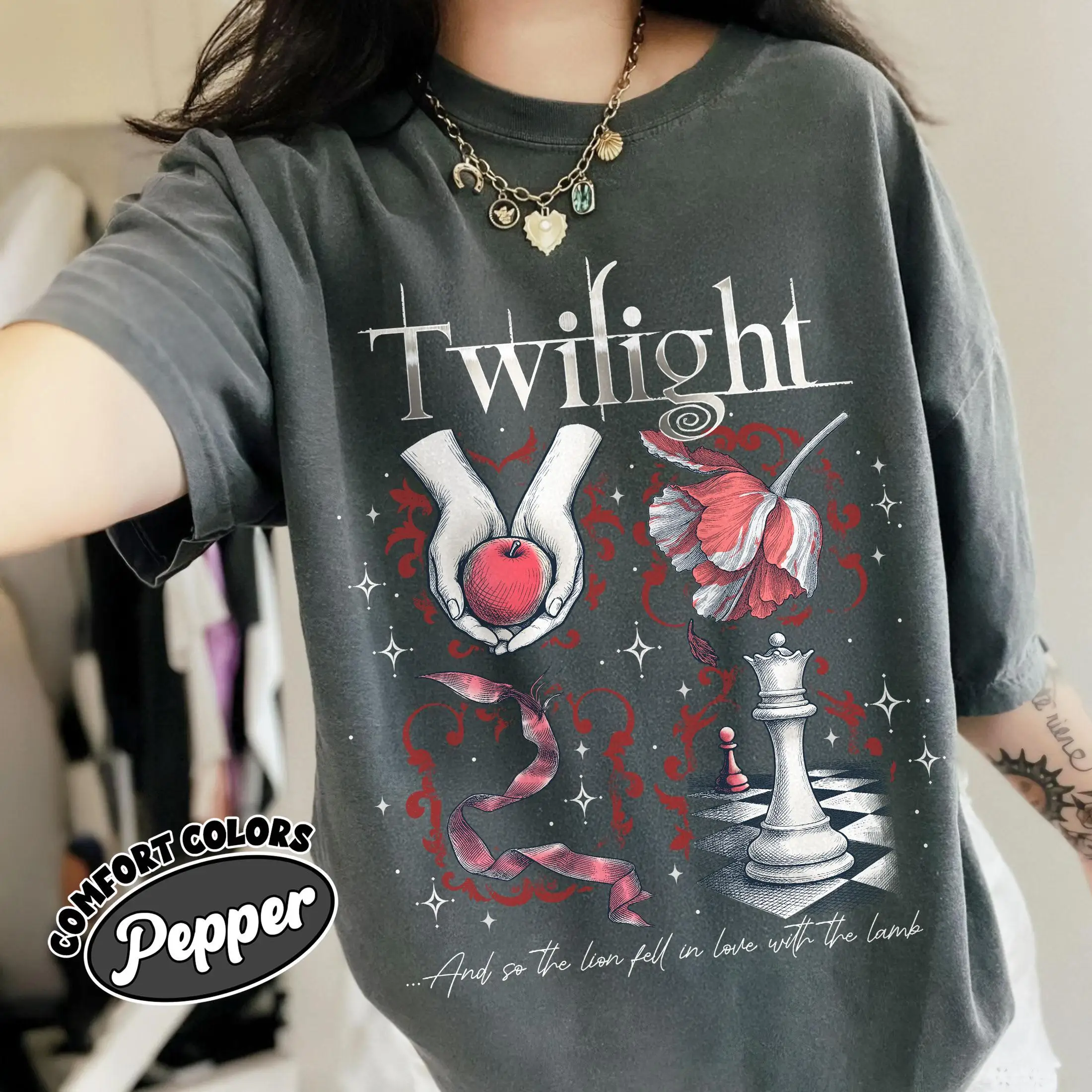 Twilight Comfort Colors Shirt, Book Cover Tee, Vampire Romance Fan Gift
