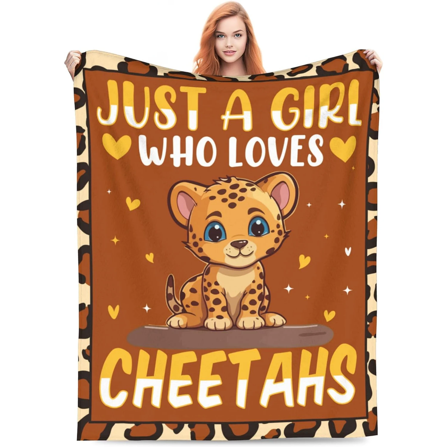 Cheetah blanket is just a cartoon animal blanket that is soft, warm, lightweight, and comfortable for a girl who loves cheetahs