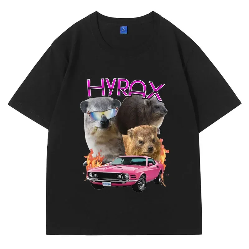 

Стильная футболка Hyrax в стиле хип-хоп, забавная футболка для мамы и папы, винтажная одежда, модные повседневные футболки для женщин с коротким рукавом