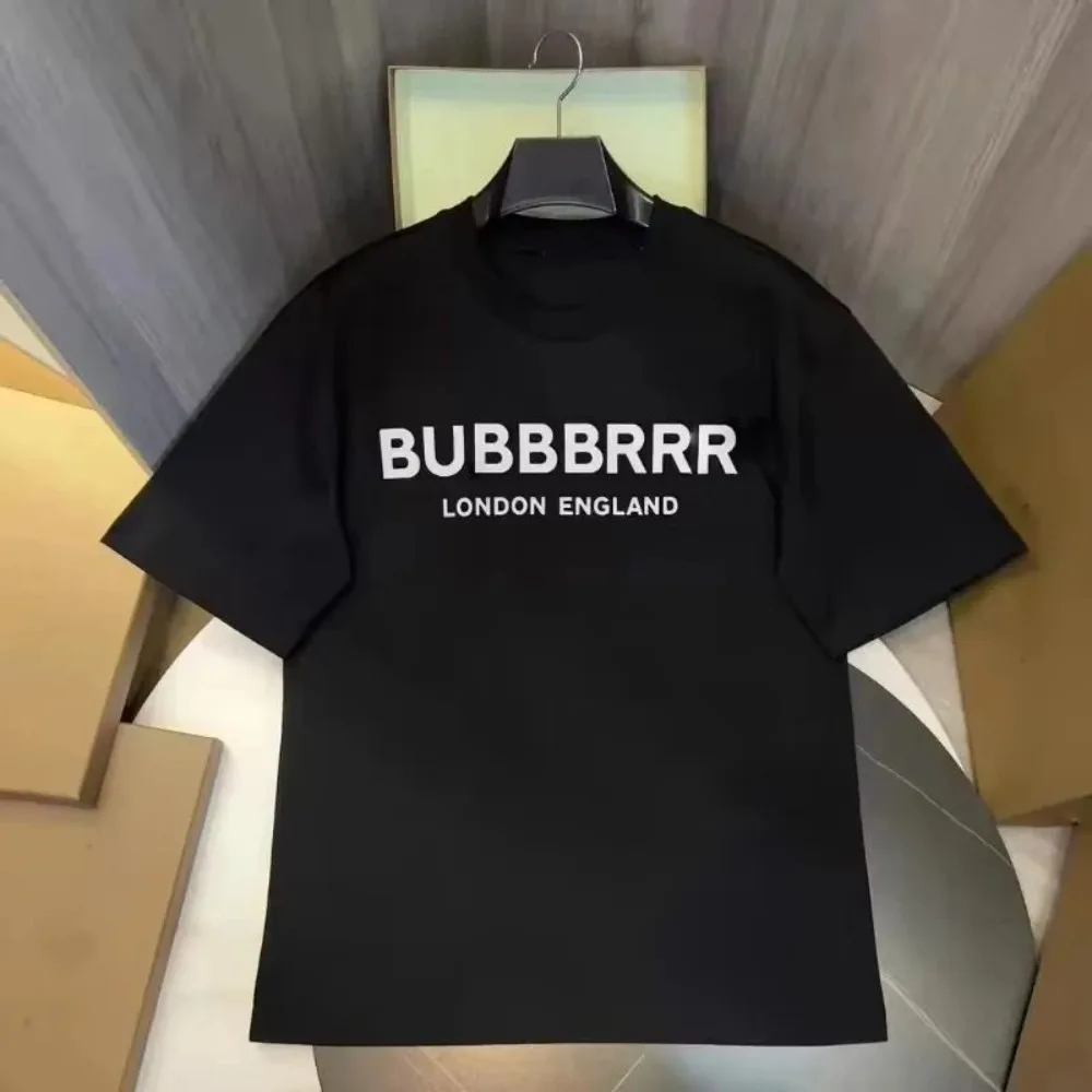 2026 New Fashion Round Neck T-shirt Summer Casual Short Sleeve Pure Cotton High-quality Top Y2k Tee Streetwear Men's and Women's