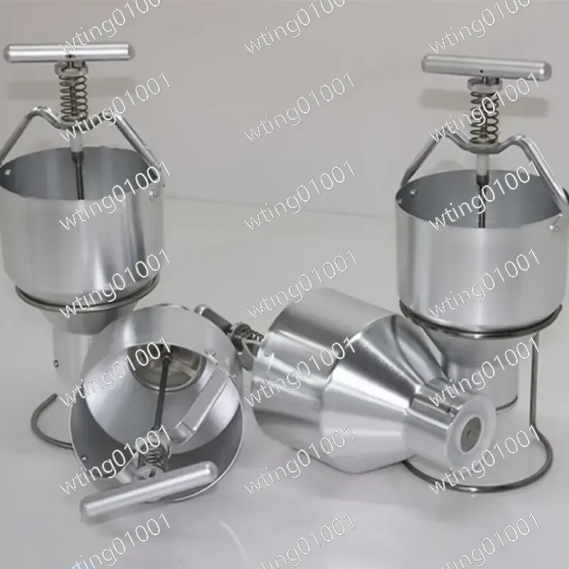 Manual Donut Batter Dispenser Stainless Steel Doughnut Dropper Plunger with Stand Rack Baking Sweet Snack Hopper Tool