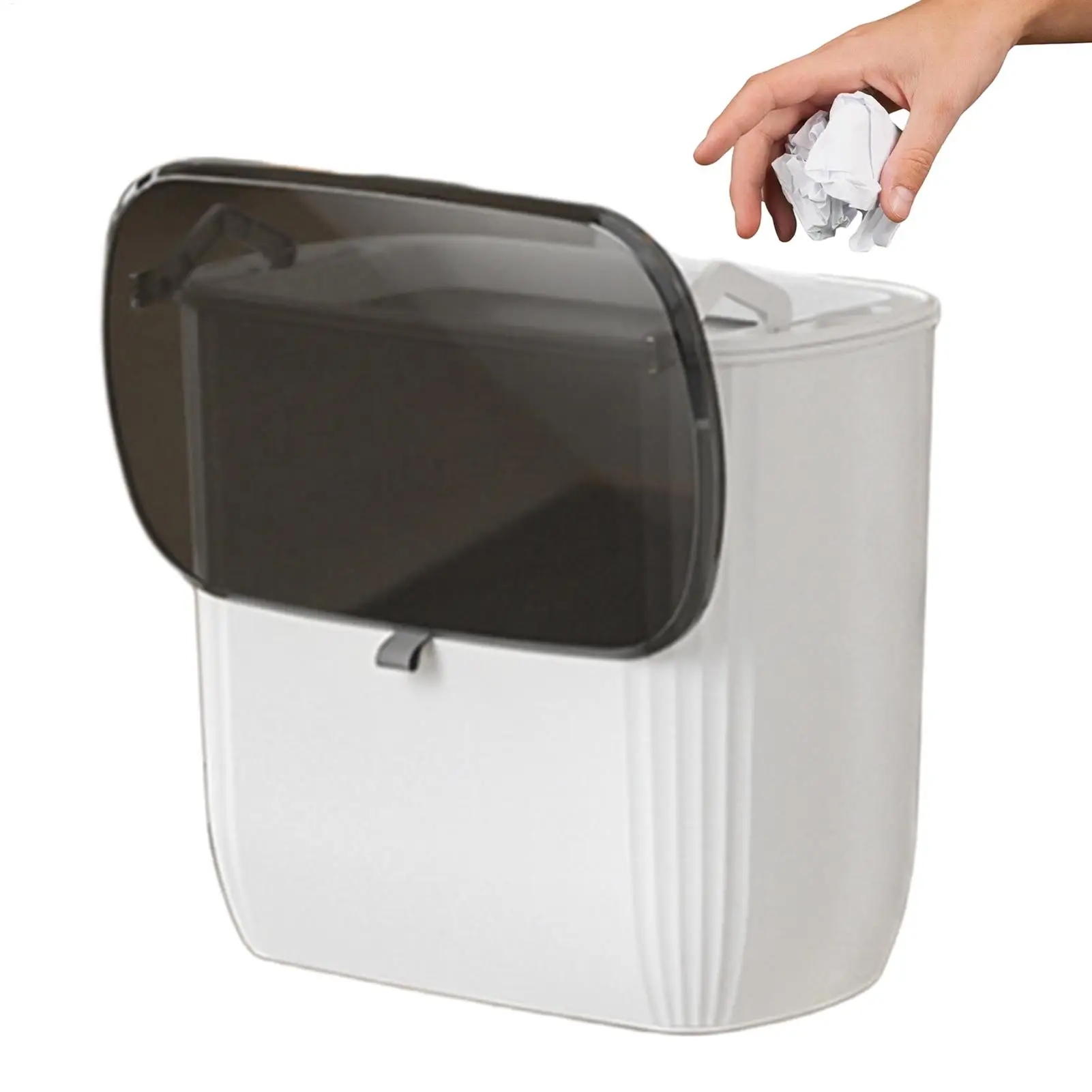 

Настенный мусорный бак Настенный кухонный мусорный бак с крышкой Организация дома для раковины Комната Стол Общежитие Белья Угловая дверь Туалет