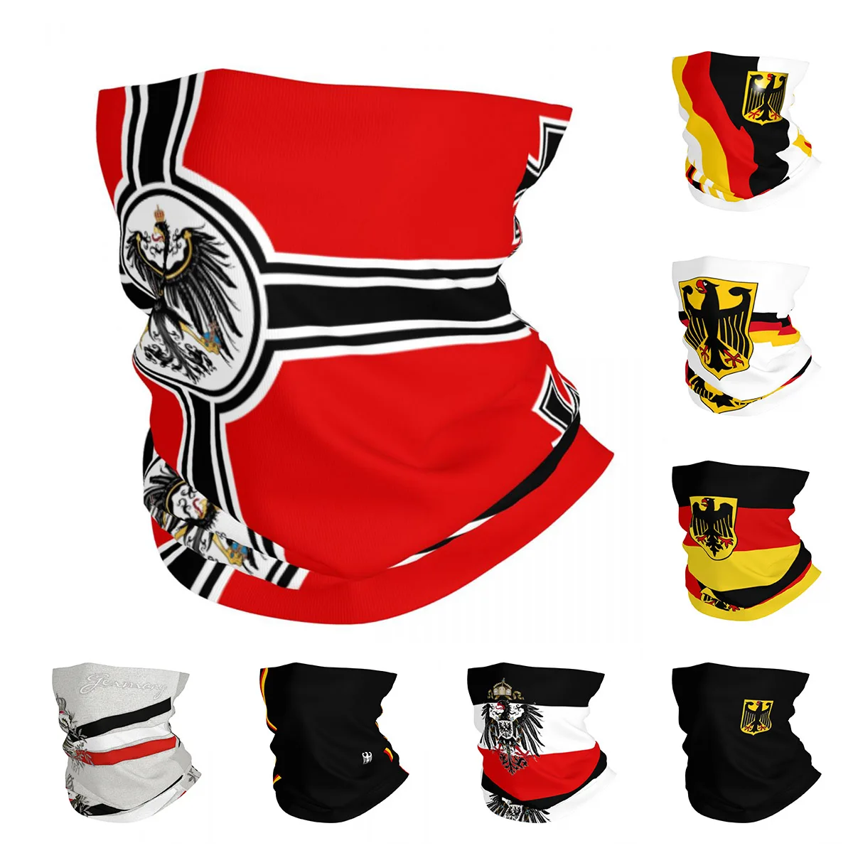 German DK Reich Empire Of Flag Bandana Neck Cover Printed Germany Proud Face Scarf Warm Headband Cycling Unisex Adult Windproof