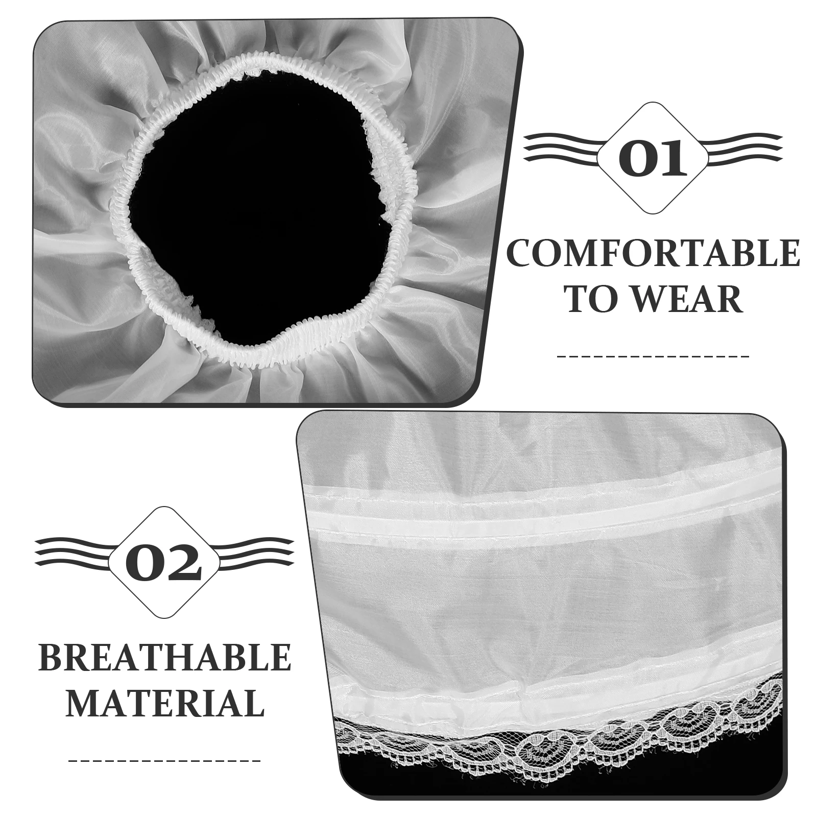 

Princess Dress Petticoat Skirt Decorative Underskirt For Girls Comfortable Nylon Short Pannier Dresses