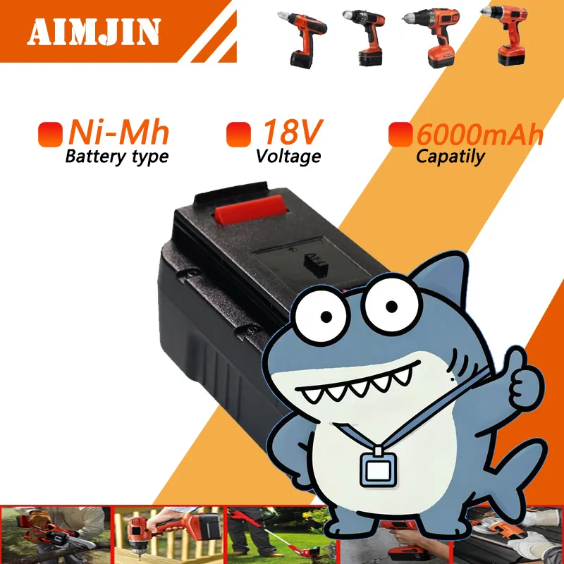 🔥Battery for Black & Decker 244760-00 A1718 A18 HPB18 18V 6.0Ah NiCad 💎