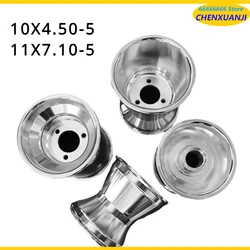 5 Inch Go Kart Rims 11x7.10-5 10x4.50-5 Aluminum Alloy Front and Rear Wheel Hub for Drift Car Go Karting Racing Track Racer