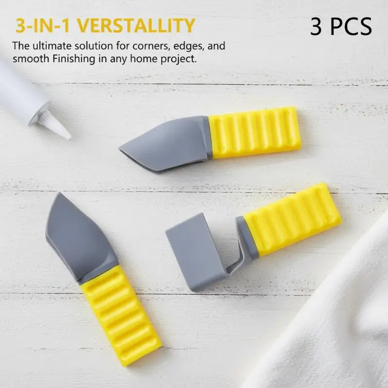 

3pcs Squeegee Caulking Scraper Multifunctional External Corner Sealant Scraper TPU Scraping Caulking Tool Grout-Finishing