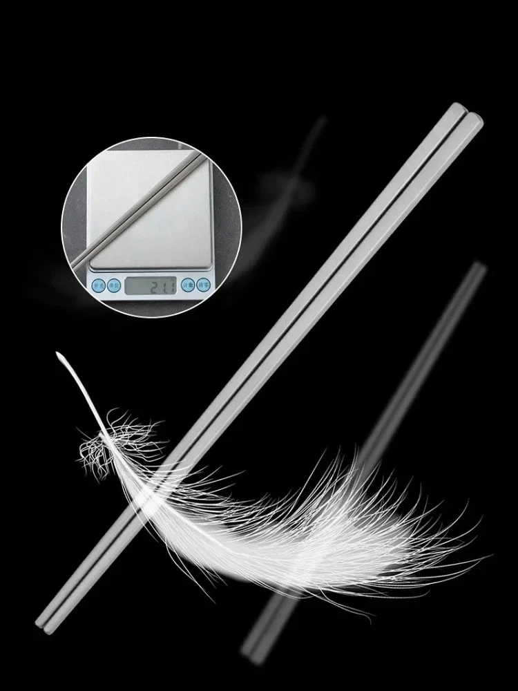Outdoor Camping Tableware Titanium Alloy 6mm Hollow Chopsticks for Hiking Traveling Tableware Titanium Chopsticks