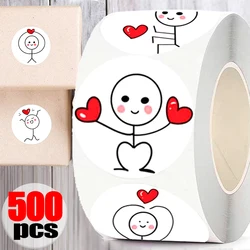 500Pcs Cartoon Matchmaker Sticker Valentine Day Stickers Love Labels Holiday Gift Envelope Sealing Packaging Paster Decoration