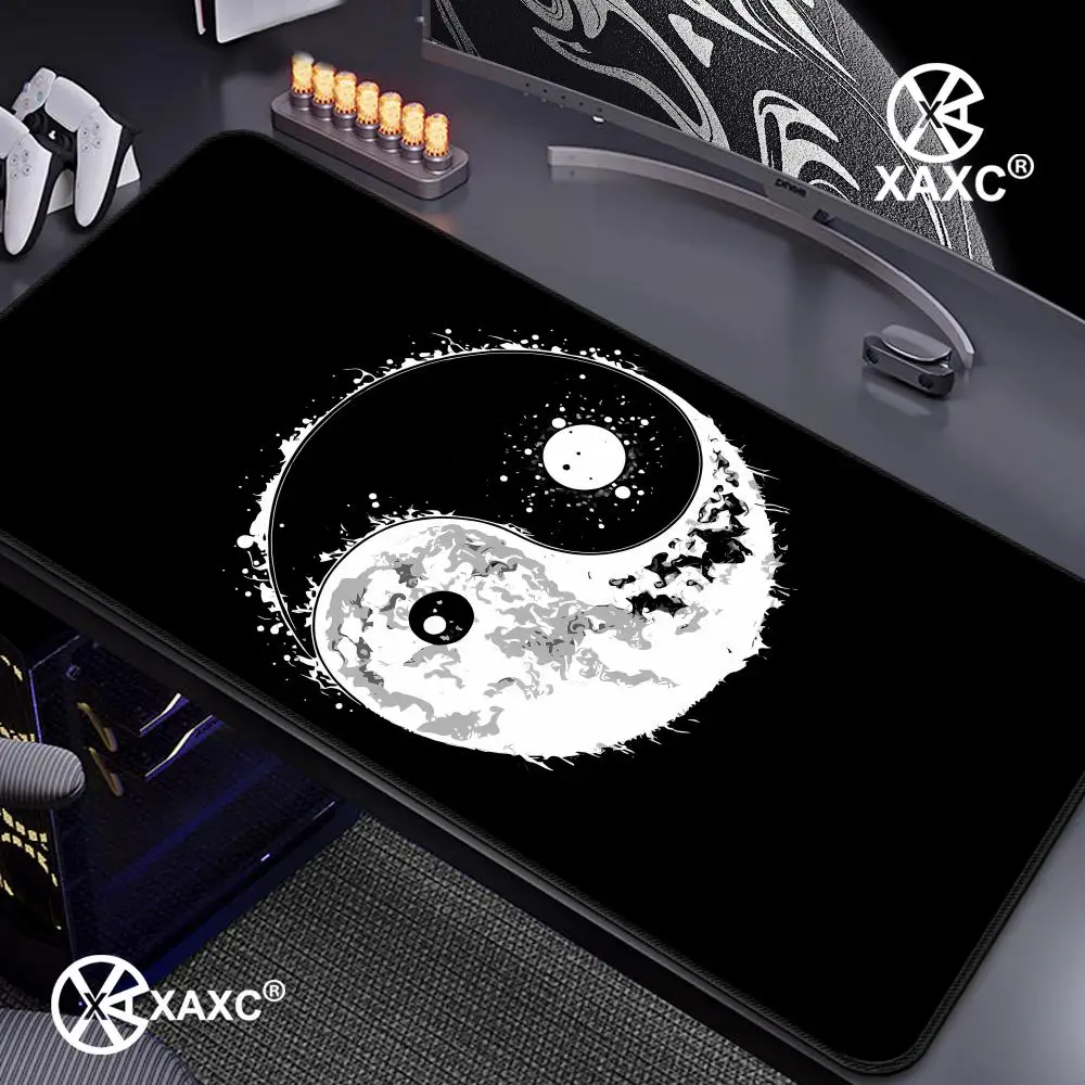 Yin-Yang Style Mouse Pad XXL Large Computer Office Game Table Mats XXL Rubber Anti-slip Gaming Keyboard Long Desk Pad HYBXXC