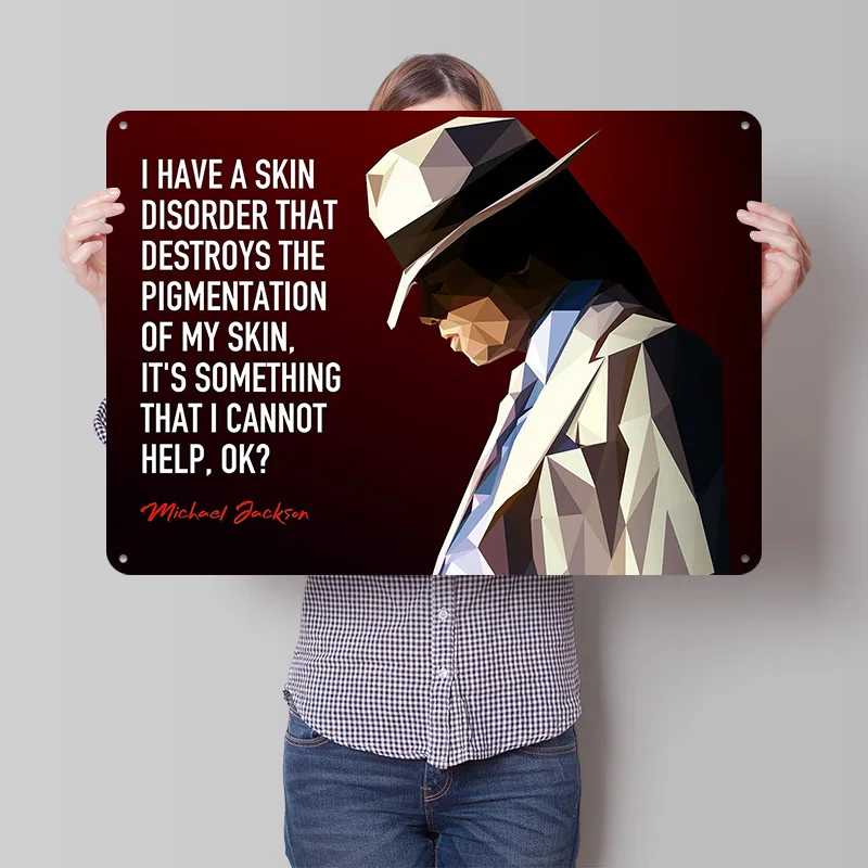 Michael Jackson Personalized 3D Textured Metal Poster Wall Art Tinplate Sign for Gaming Room Decoration Man Bar Accessories Home