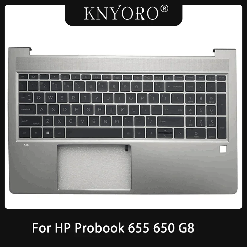 Original New US Keyboard For HP Probook 650 G8 655 G8 Laptop Palmrest Cover Backlight Keyboard Top Housing Shell Silvery Case