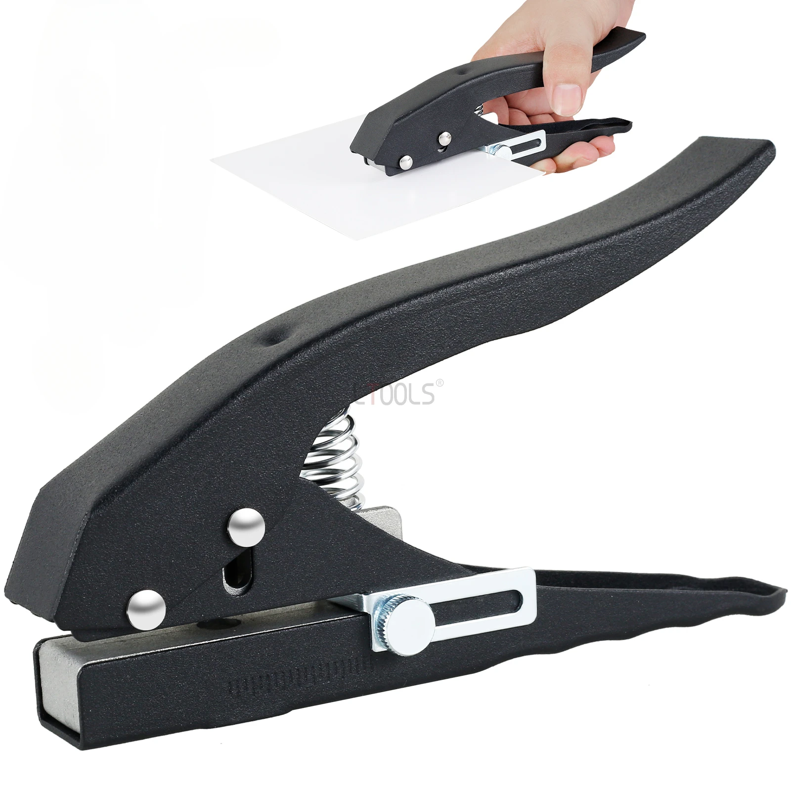 Heavy Duty Hole Puncher 8/10mm Single Hole Punch Portable Circle Hole Edge Banding Punching Plier Handheld Metal Punching Tool