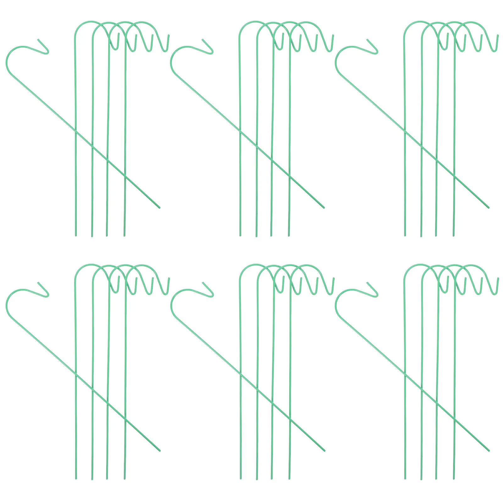 50Pcs Finish Garden Shepherd Hooks Outdoor Yard Stake Hanging Plant Baskets Lanterns Bird Feeders Garden Hanging Stake