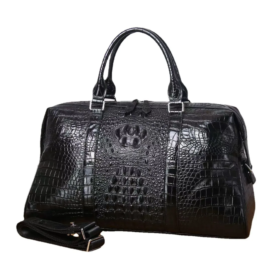 2023 Fashion Men's Alligator Crocodile Pattern Genuine Leather Travel Handbags Men Shoulder Bag Messenger Luggage Laptop Bags