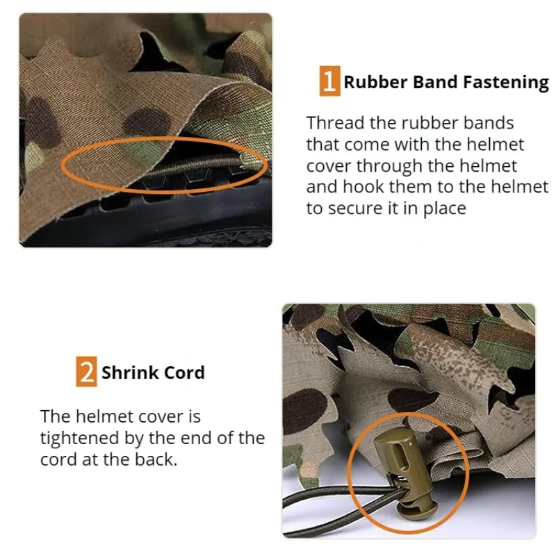 Tactical Helmet Cover Breathable Mesh Cap Cover Leaf Shape Helmet Cloth Adjustable FAST Helmet Modification Accessories