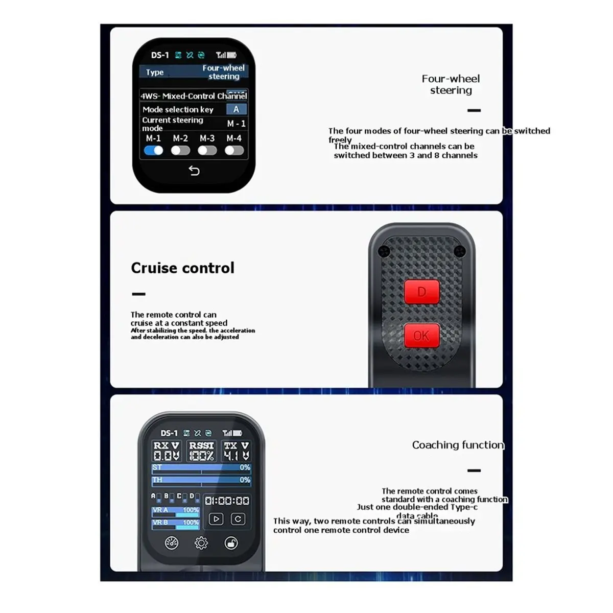 

A23G DS800 2.4Ghz 8CH FHSS Remote Controller with F08A Receiver for RC Car and RC Boat Radio Transmitter System