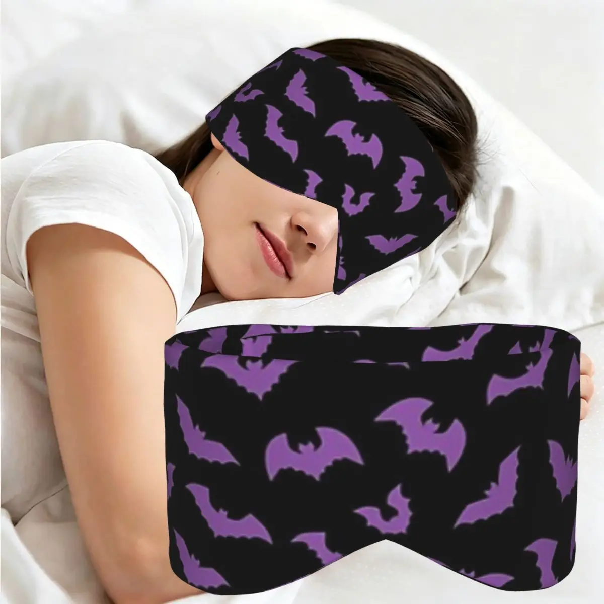 Purple Bats Pastel Goth Candy Punk sleep eye mask Portable Eye Cover for Girls Boys Home Sleeping Party Gift Eyeshade eyepatch