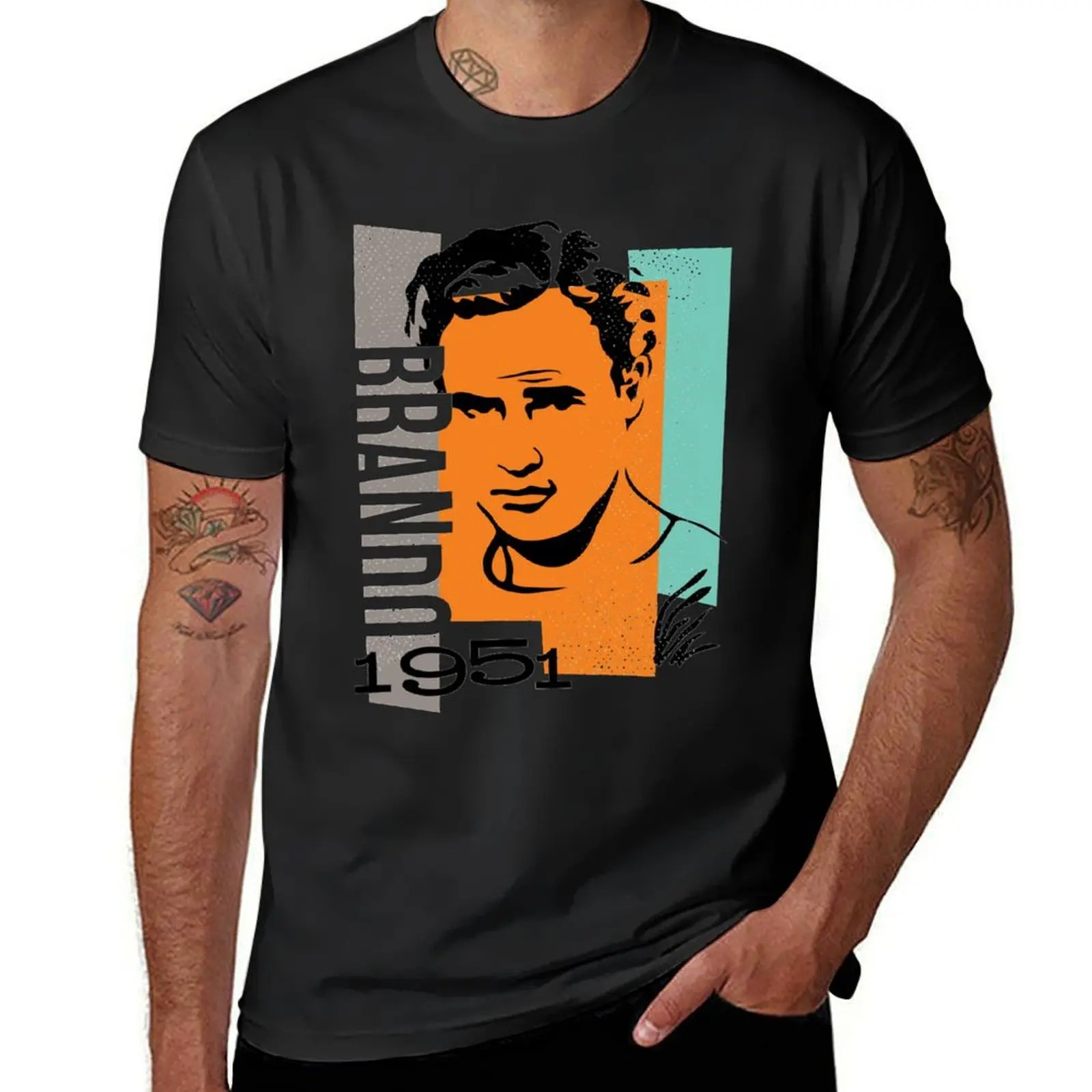 

Vintage Marlon Brando Cinema Gangster Best Men T-Shirt tees customs design your own sweat shirts, men