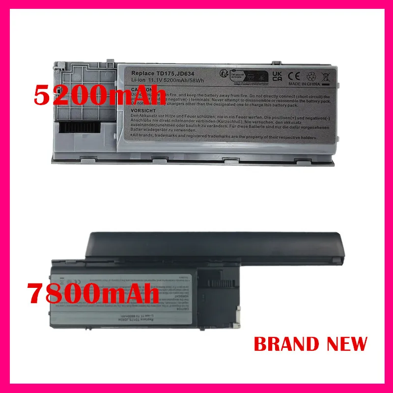 

TD175 JD634 Laptop Battery For DELL Latitude D620 D630 D630c ATG / UMA Precision M2300 GD775 GD776 GD787 JD605 JD606
