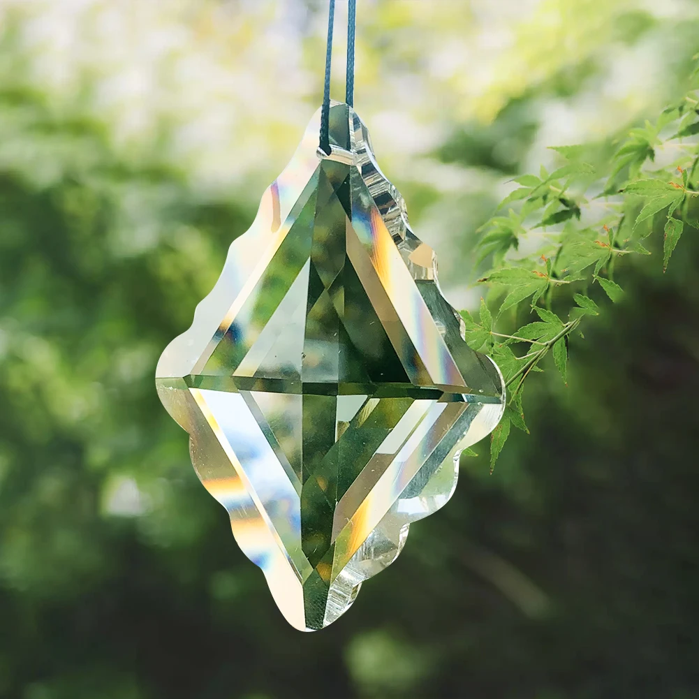 

75mm Clear Crystal Hanging Prism Faceted Sun Catcher Chandelier Lighting Curtain Wedding Decorations DIY Home Decor