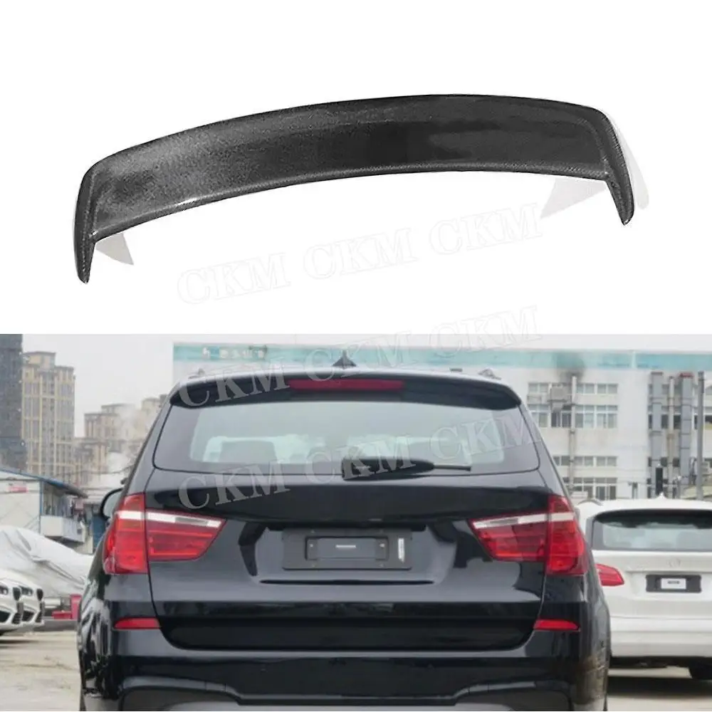 

Carbon Fiber Rear Roof Spoiler Wing Body Kits Car Boot Accessories for BMW X3 F25 2014 2015 2016 2017 FRP Black Car Trunk Wing