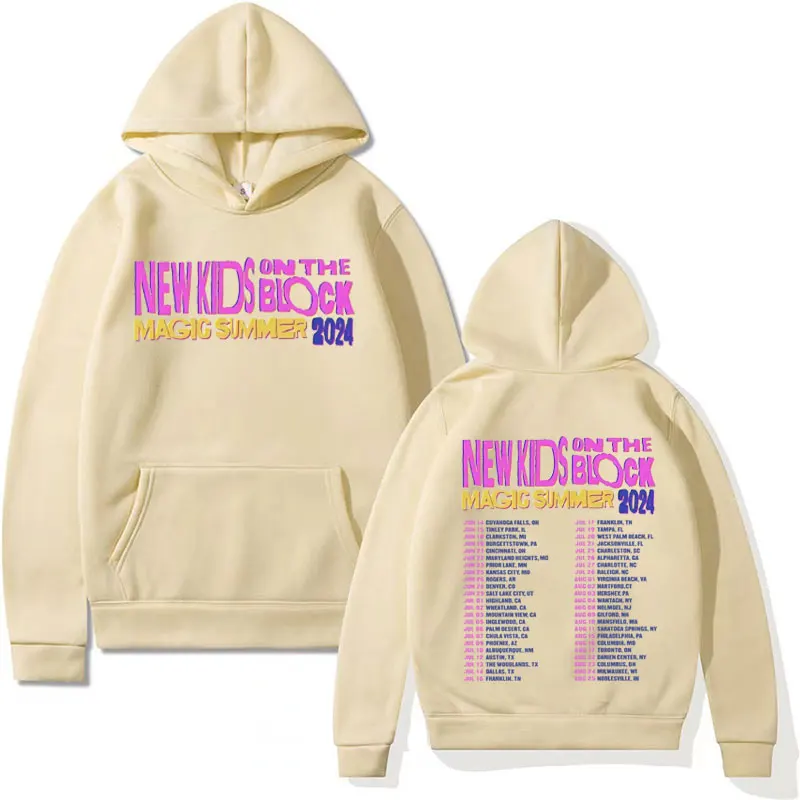 Baru anak-anak di blok The Magic tur Musim Panas 2024 pullover Hoodie untuk pria wanita Hip Hop gaya Rock Hoodie Sweatshirt ukuran besar