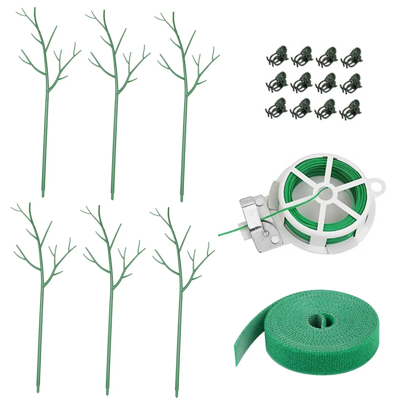 Garden Trellis for Climbing Plants Vegetables with Orchid Clips Twist Ties Plant Stake Support Stick
