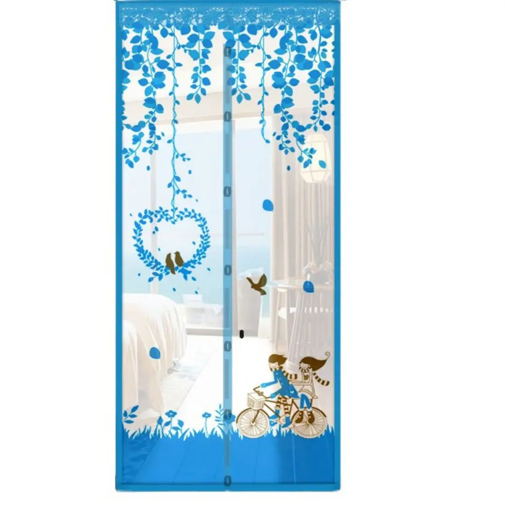 

Automatic Closing Magnetic Door Screen Cartoon Mesh Net Mesh Door Curtains Self Sealing Retractable Door Anti-fly Net