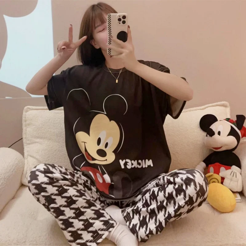 Women's Three-piece Pajamas Homewear Women Printed Pajamas Home Sets Pajama Sets Cute Girls Homewear