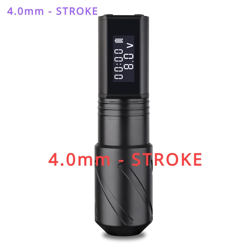 4.0mm-stroke Portable 1800mAh Coreless Powerful Motor Professional Wireless Tattoo Machine Pen for Permanent Makeup Body Art