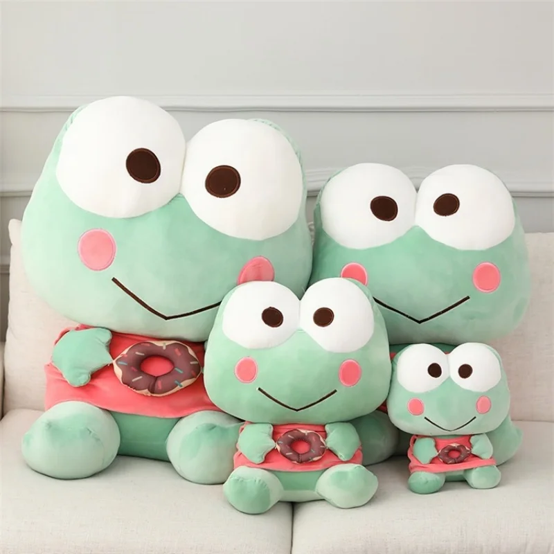 Sanrio  Donuts Cute Kero Kero Keroppi Doll Cute Throw Pillow Children'S Day Gift Doll Kero Kero Keroppi Plush Kawaii Toy Gift