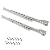 Schubladenschien Kunststoffräder Rollenführung Schubladenführungen Schubladenauszug, 450mm Weiß