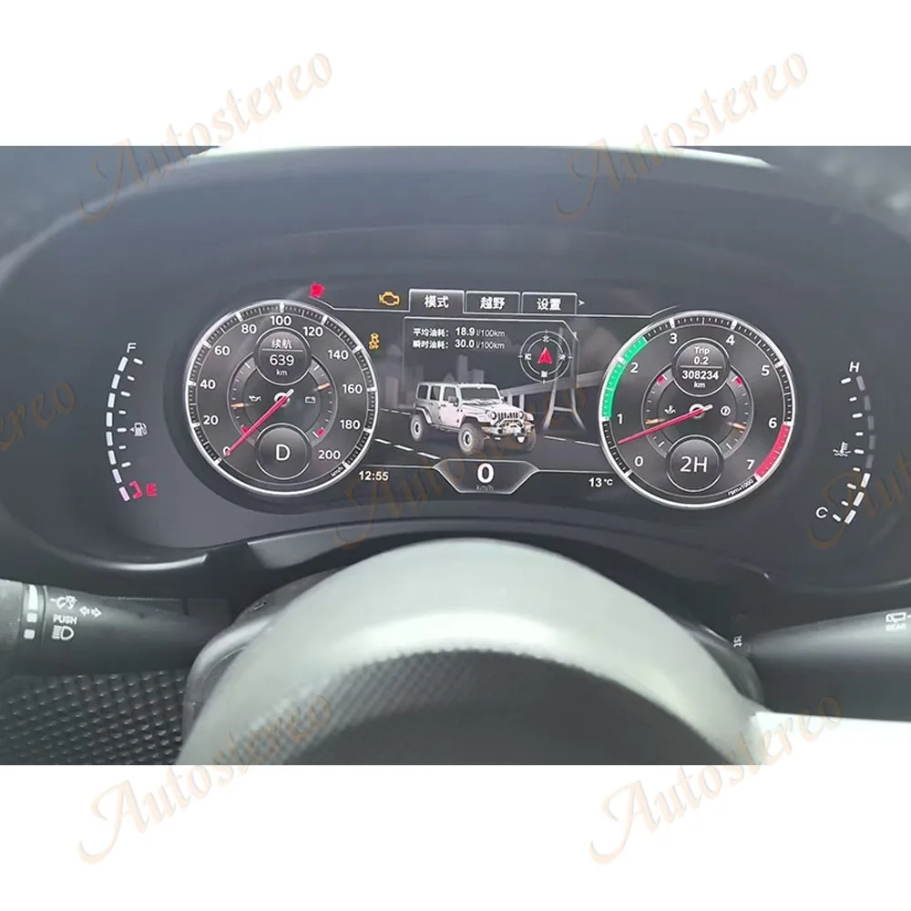 New Digital Cluster Odometer Screen For Jeep wrangler 2007-2011 LCD Virtual Cockpit Car Multimedia Player Dashboard Speed Meter